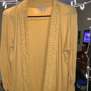 Yellow/ Gold cold water creek cardigan